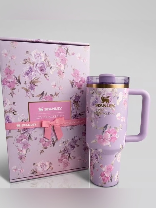 stanley Other - Stanley x Loveshackfancy “Happy Thoughts” viral purple cup floral flowers 💜 gift
